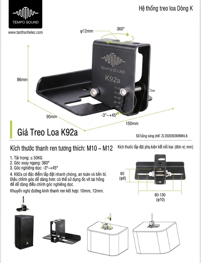 Giá treo loa Tempo Sound K92A